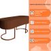 Banco Recamier Estofado Luana Base Bronze Veludo Terracota - Montanaris Decor