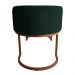 Banco Recamier Estofado Luana Base Bronze Veludo Verde - Montanaris Decor