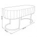 Banco Recamier Estofado Luana Base Gold Veludo Bege/Pu Caramelo - Montanaris Decor