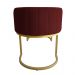 Banco Recamier Estofado Luana Base Gold Veludo Bordô - Montanaris Decor