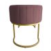 Banco Recamier Estofado Luana Base Gold Veludo Rosê - Montanaris Decor