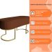 Banco Recamier Estofado Luana Base Gold Veludo Terracota - Montanaris Decor