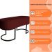 Banco Recamier Estofado Luana Base Preta Veludo Bordô - Montanaris Decor