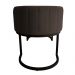 Banco Recamier Estofado Luana Base Preta Veludo Marrom - Montanaris Decor