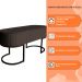 Banco Recamier Estofado Luana Base Preta Veludo Marrom - Montanaris Decor