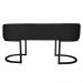 Banco Recamier Estofado Luana Base Preta Veludo Preto - Montanaris Decor
