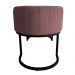 Banco Recamier Estofado Luana Base Preta Veludo Rosê - Montanaris Decor