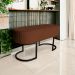 Banco Recamier Estofado Luana Base Preta Veludo Terracota - Montanaris Decor