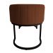 Banco Recamier Estofado Luana Base Preta Veludo Terracota - Montanaris Decor