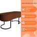 Banco Recamier Estofado Luana Base Preta Veludo Terracota - Montanaris Decor