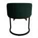 Banco Recamier Estofado Luana Base Preta Veludo Verde - Montanaris Decor