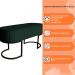 Banco Recamier Estofado Luana Base Preta Veludo Verde - Montanaris Decor