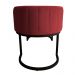Banco Recamier Estofado Luana Base Preta Veludo Vermelho - Montanaris Decor