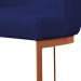 Banqueta Estofada Emily Base Bronze Veludo Azul Marinho - Montanaris Decor