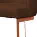 Banqueta Estofada Emily Base Bronze Veludo Marrom - Montanaris Decor