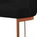 Banqueta Estofada Emily Base Bronze Veludo Preto - Montanaris Decor