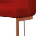 Banqueta Estofada Emily Base Bronze Veludo Vermelho - Montanaris Decor