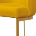 Banqueta Estofada Emily Base Gold Veludo Amarelo - Montanaris Decor