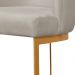 Banqueta Estofada Emily Base Gold Veludo Bege - Montanaris Decor