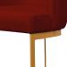 Banqueta Estofada Emily Base Gold Veludo Bordô - Montanaris Decor