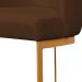 Banqueta Estofada Emily Base Gold Veludo Marrom - Montanaris Decor