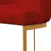 Banqueta Estofada Emily Base Gold Veludo Vermelho - Montanaris Decor