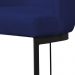 Banqueta Estofada Emily Base Preto Veludo Azul Marinho - Montanaris Decor
