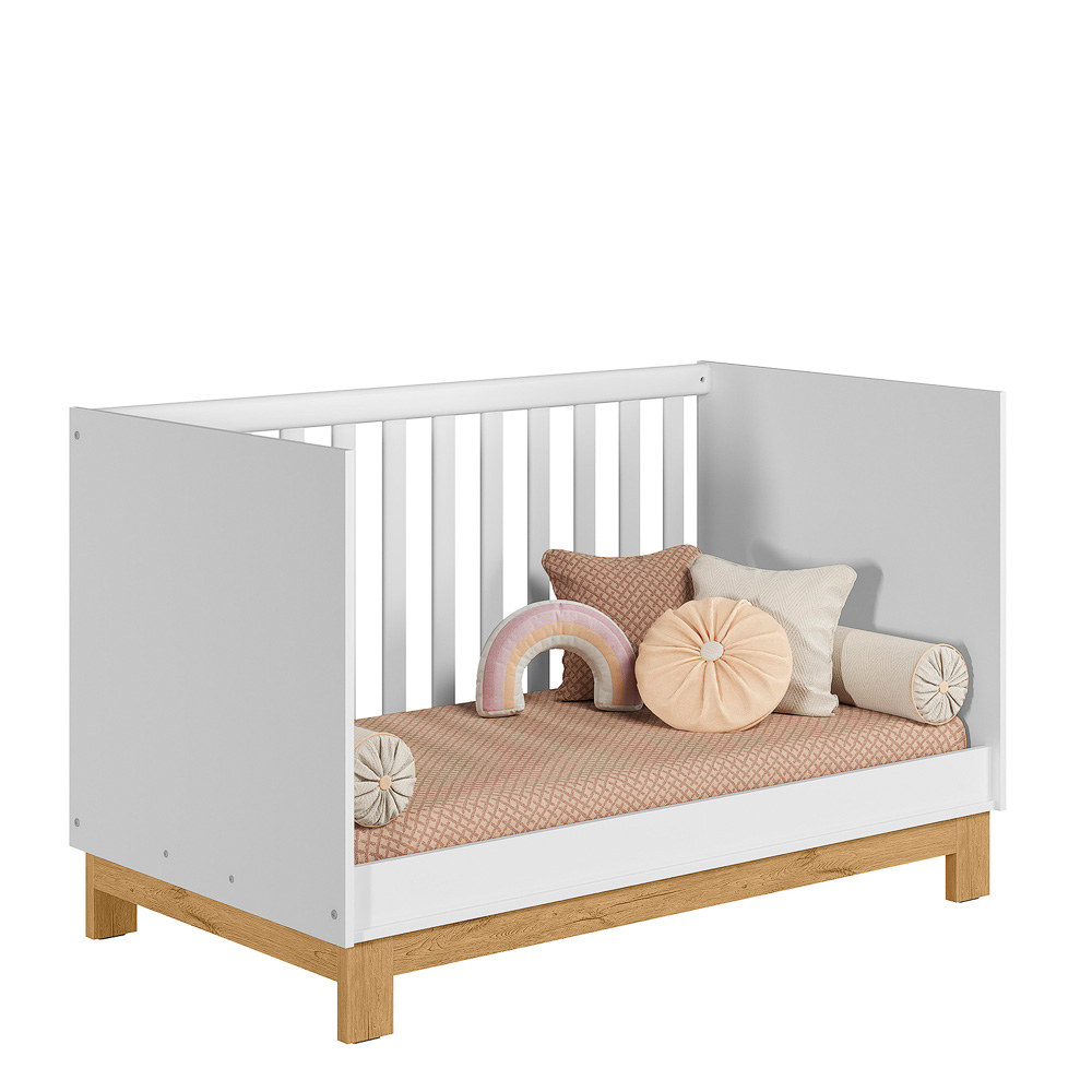 Berço Mini Cama Q Encanto Slim Branco/Acetinado - Montanaris Decor
