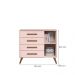Cômoda Sap. 1Porta 4 Gavetas Q Encanto Retrô Rosa  - Montanaris Decor