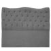 Cabeceira Casal  140cm Dunas Veludo Cinza - Montanaris Decor