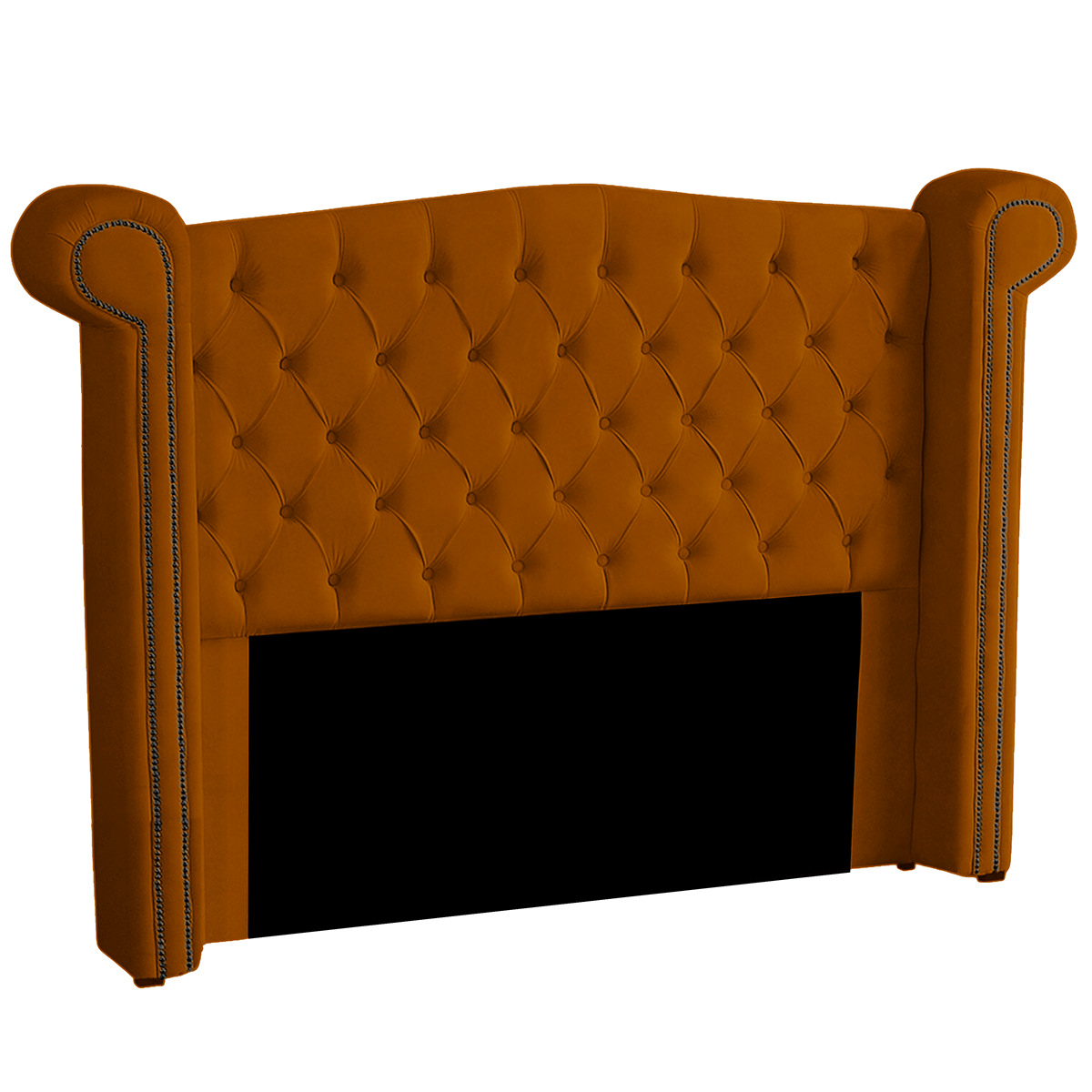 Cabeceira Casal 160cm Decorativa Ayla Veludo Terracota - Montanaris Decor