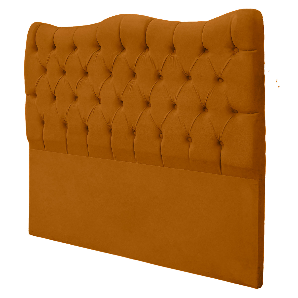 Cabeceira Casal Queen 160cm Dunas Veludo Terracota - Montanaris Decor