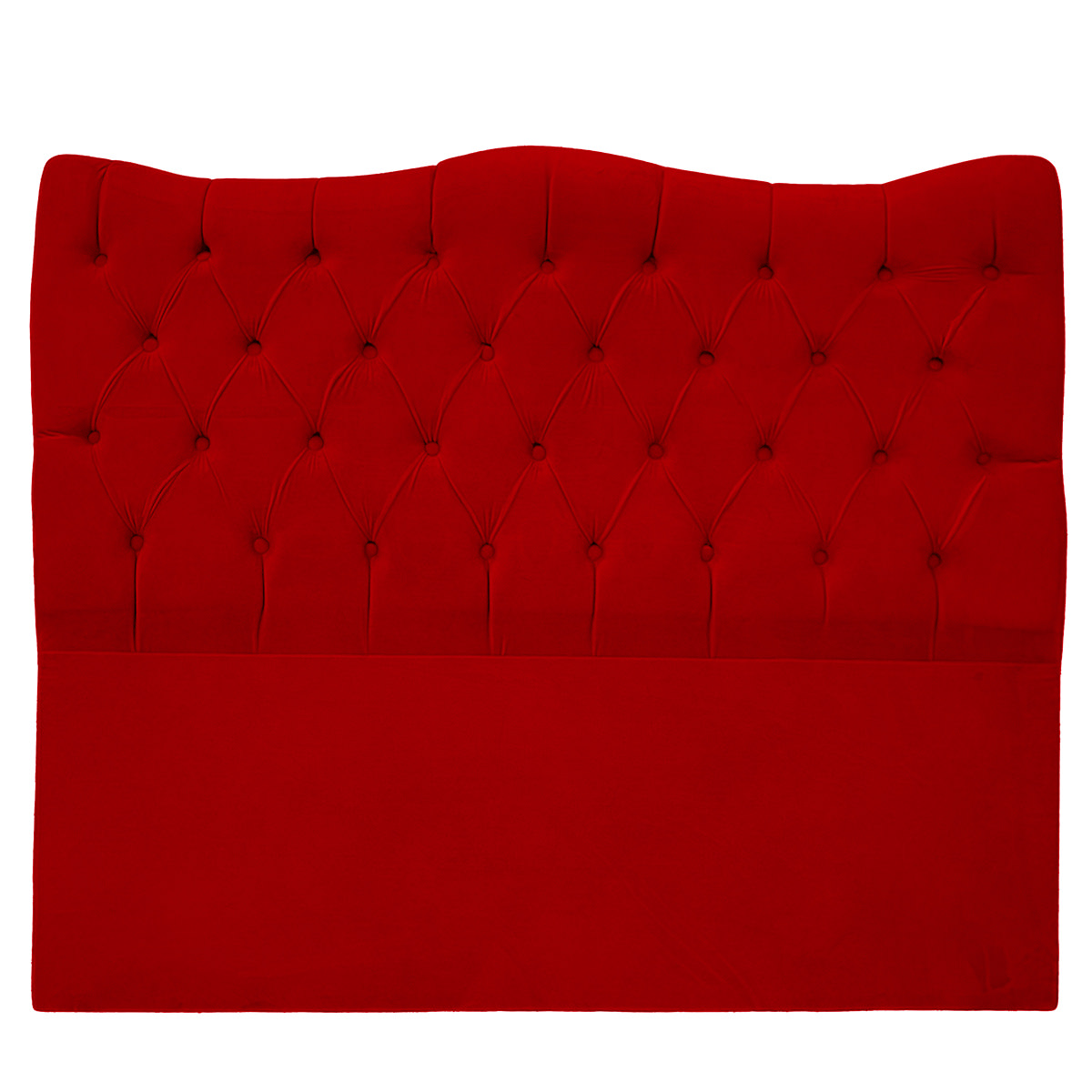 Cabeceira Casal Queen 160cm Dunas Veludo Vermelho - Montanaris Decor