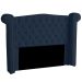 Cabeceira Solteiro 100cm Decorativa Ayla Veludo Azul Marinho - Montanaris Decor