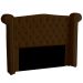Cabeceira Solteiro 100cm Decorativa Ayla Veludo Marrom - Montanaris Decor