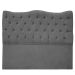 Cabeceira Solteiro 90cm Dunas Veludo Cinza - Montanaris Decor