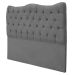Cabeceira Solteiro 90cm Dunas Veludo Cinza - Montanaris Decor