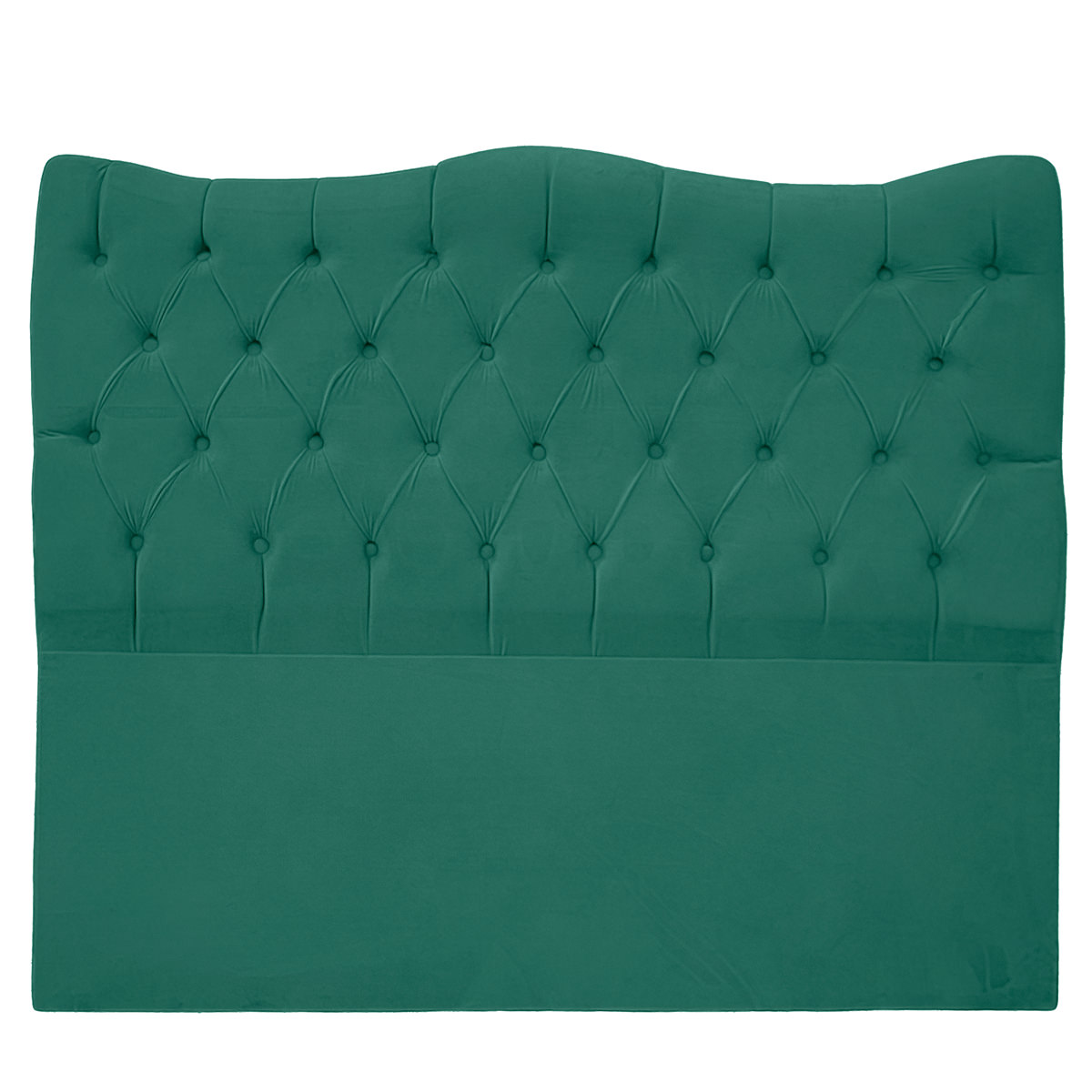Cabeceira Solteiro 90cm Dunas Veludo Verde - Montanaris Decor