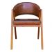 Cadeira Decorativa Antonela Courino Marrom Cleverland - Montanaris Decor