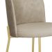 Cadeira Decorativa Elegance Base Champanhe Courino Bege - Montanaris Decor