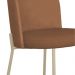 Cadeira Decorativa Elegance Base Champanhe Linho Avelã - Montanaris Decor