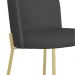 Cadeira Decorativa Elegance Base Champanhe Linho Chumbo - Montanaris Decor