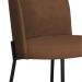 Cadeira Decorativa Elegance Base Preto Courino Marrom - Montanaris Decor