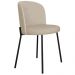 Cadeira Decorativa Elegance Base Preto Linho Bege - Montanaris Decor