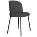 Cadeira Decorativa Elegance Base Preto Linho Chumbo - Montanaris Decor