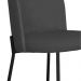 Cadeira Decorativa Elegance Base Preto Linho Chumbo - Montanaris Decor