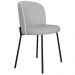 Cadeira Decorativa Elegance Base Preto Linho Cinza - Montanaris Decor
