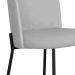Cadeira Decorativa Elegance Base Preto Linho Cinza - Montanaris Decor