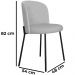 Cadeira Decorativa Elegance Base Preto Linho Cinza - Montanaris Decor