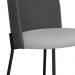 Cadeira Decorativa Elegance Base Preto Linho Cinza Escuro/Cinza Claro  - Montanaris Decor